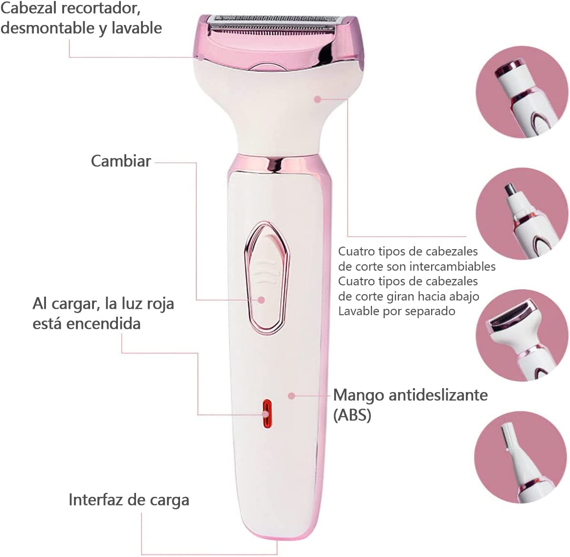 Rasuradora para mujer 4 en 1 recargable: ¡la solución completa para una piel suave y sedosa!